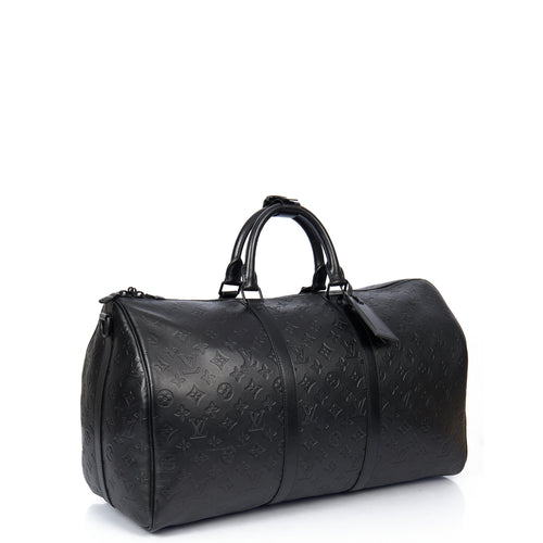 Keepall 50 Bandouliere in Black, Leather
